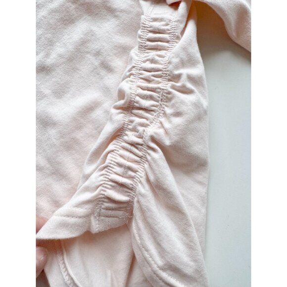 NWT Aritzia TNA Chill Malibu Pink Cotton Jersey Ruched Cropped T-Shirt, Size M - Picture 6 of 9